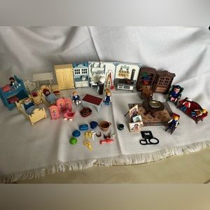 Vintage playmobil lot furniture figures